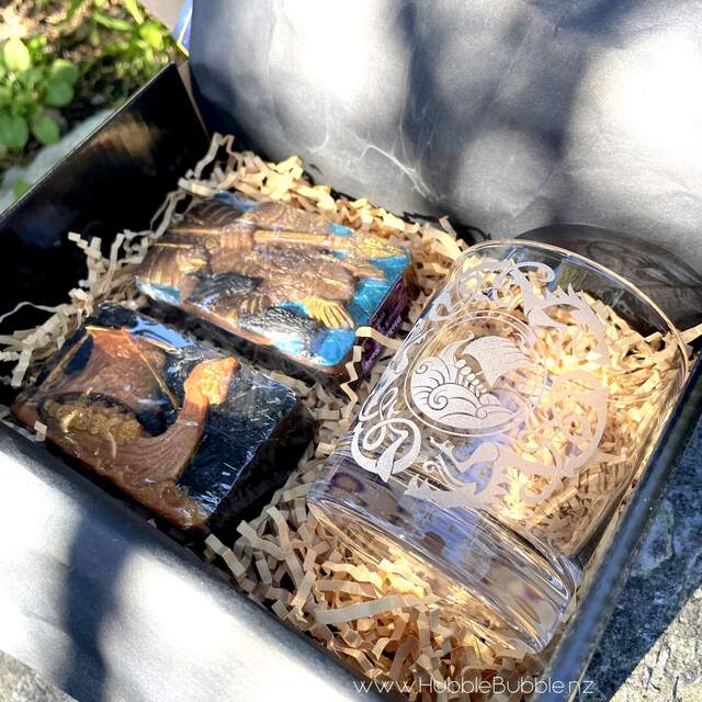 Viking Legend Gift Boxed Artisan Soap and Whiskey Tumbler Set