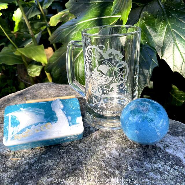Nordic Legend Fathers Day Gift Boxed Artisan Soaps and Beer Handle Set